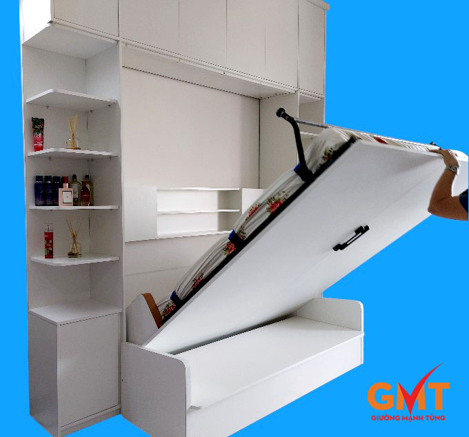 Ảnh giường gấp đa năng 3 trong 1 đa năng, hiện đại, tích hợp nhiều chức năng cho phòng khách hoặc phòng ngủ