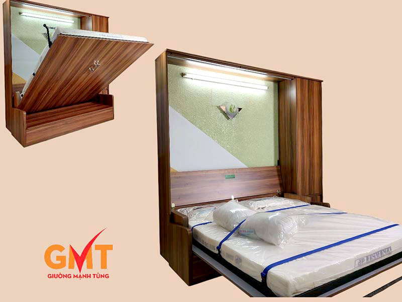 giường gấp thông minh kết hợp sofa hiện đại cho căn hộ nhỏ