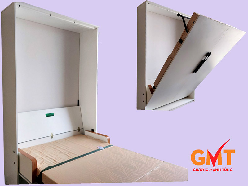 Giường tiết kiệm diện tích thiết kế thông minh, dễ dàng gấp gọn giúp không gian phòng thêm rộng rãi.