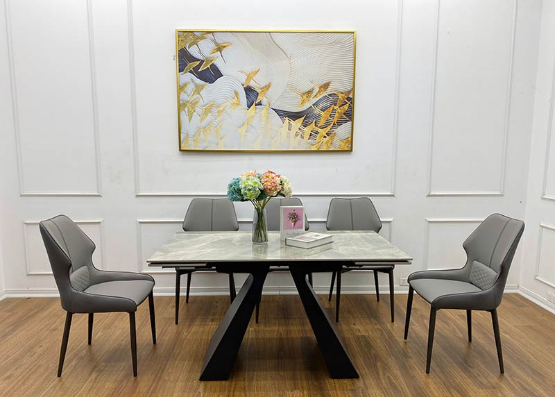 Bàn ăn kéo dài thông minh thiết kế hiện đại dễ dàng mở rộng khi cần sử dụng