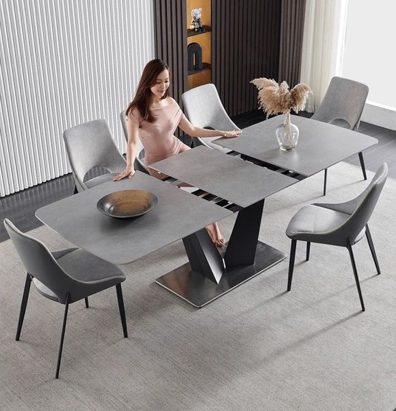 Bàn ăn kéo dài thông minh thiết kế gỗ cao cấp tiện lợi cho căn hộ nhỏ