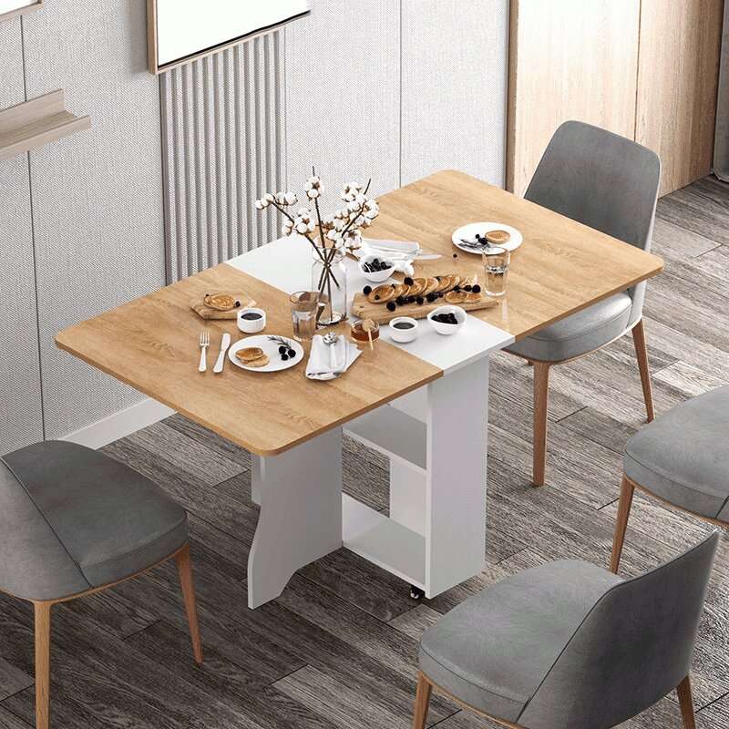 bàn ăn xếp gọn kiểu cánh bướm thông minh mở rộng linh hoạt tiết kiệm diện tích